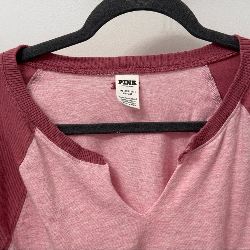 EUC PINK Victoria’s Secret Cropped cut out long sleeve t shirt - Picture 3 of 4